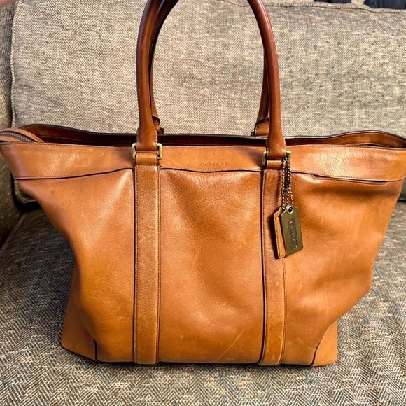 COACH MBK Weekend Tote, Lighter Brown Leather (Authentic Pre-Owned) - Picture 1 of 12